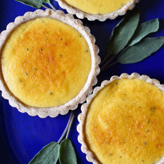 Meyer Lemon, Sage, Olive Oil Tart