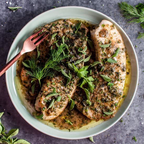 Lemon Herb Butter Tilapia