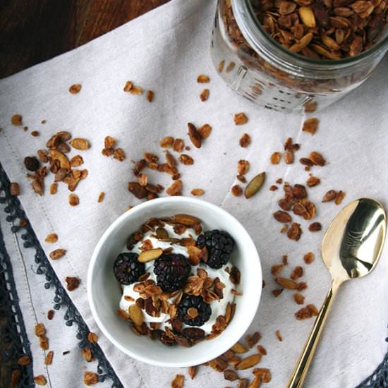 Olive Oil Pistachio Granola