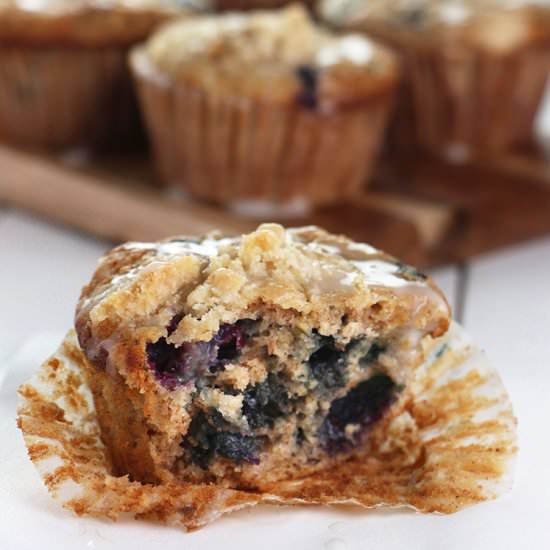 Blueberry Steel-Cut Oat Muffins