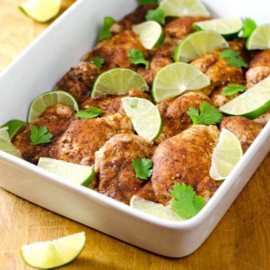 Chili Roasted Chicken Thighs