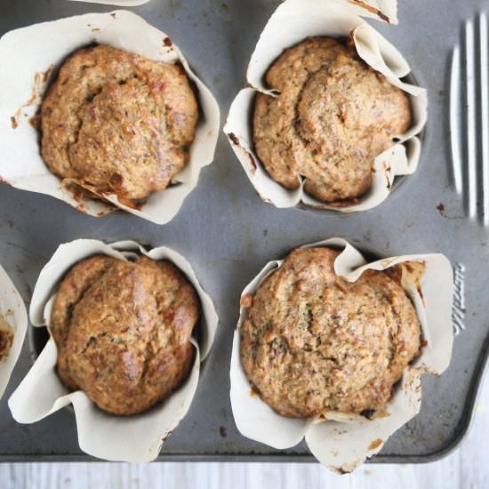 Healthy Banana Hemp Muffins