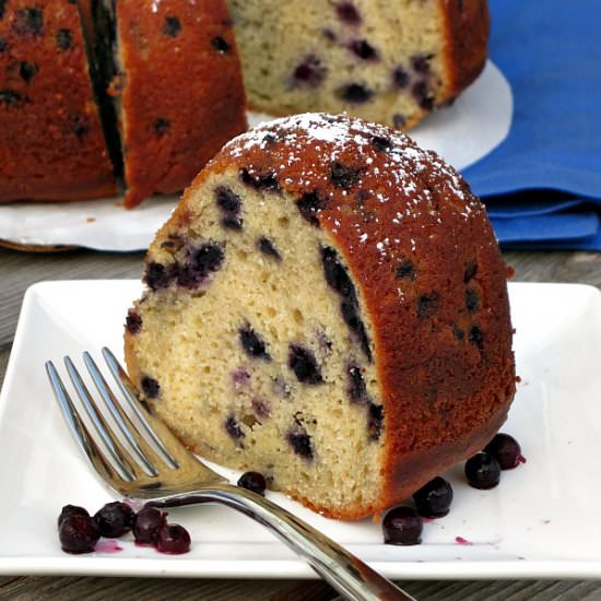 Blueberry Buttermilk Bundt Cake