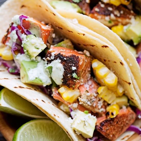Blackened Salmon Tacos