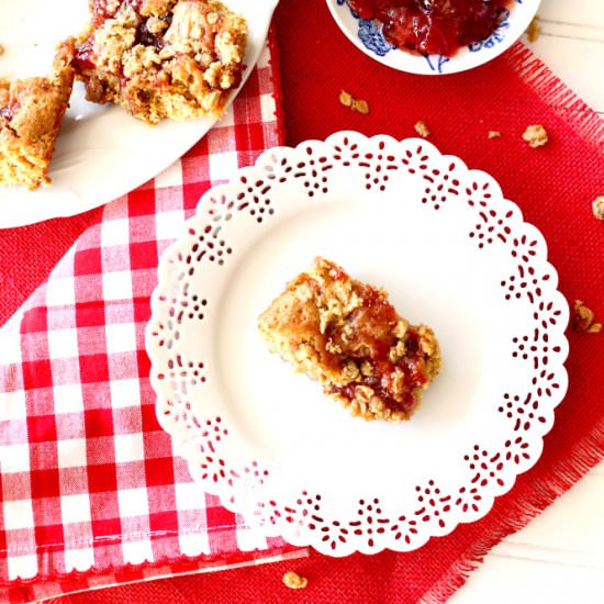 Jammy Granola Crumble Squares