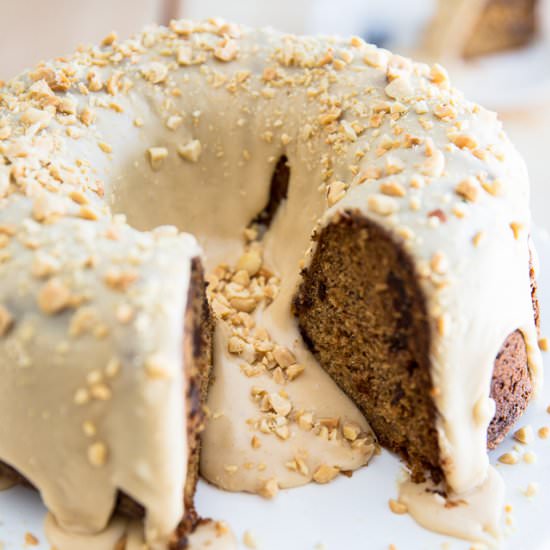 Banana Peanut Butter Bundt Cake