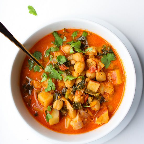 Tomato Coconut Curry Stew