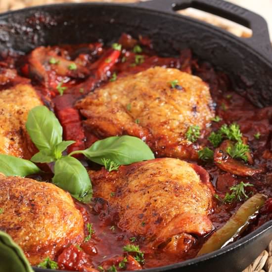 Easy Skillet Chicken Cacciatore