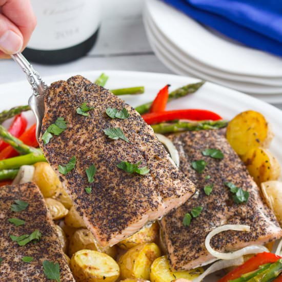 Salmon, Potatoes and Asparagus
