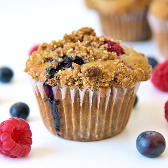 Mixed Berry Streusel Muffins
