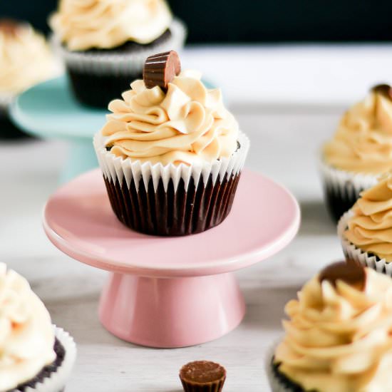 Chocolate Peanut Butter Cupcakes