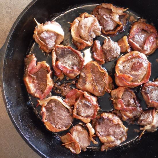 Bacon Wrapped Venison Medallions