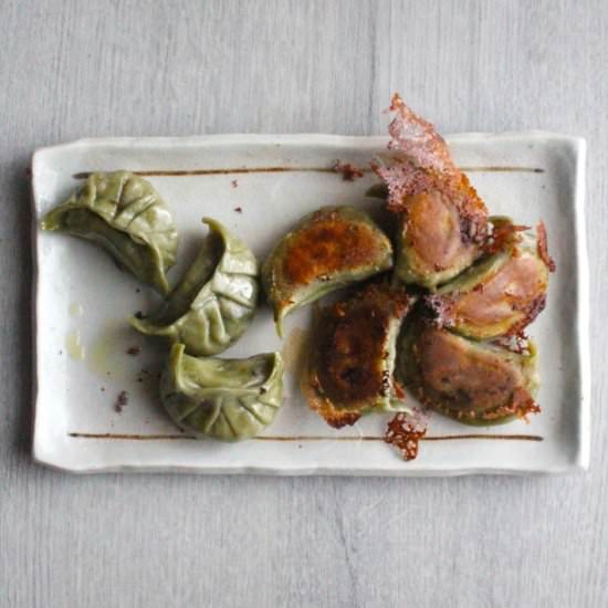 Vegan Gyoza with Jade Green Skins