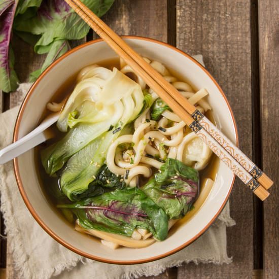 Vegetable Udon Noodle Soup