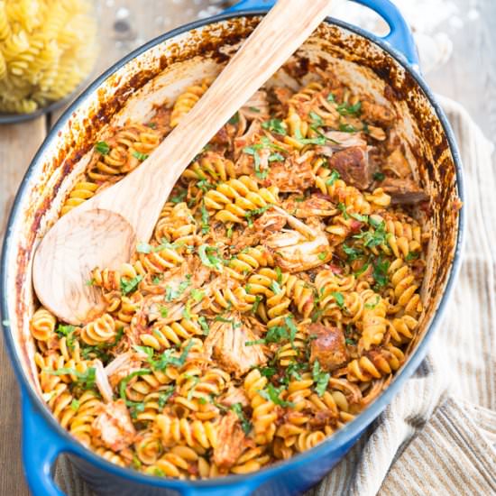 Pork & Tomato Rotini Casserole