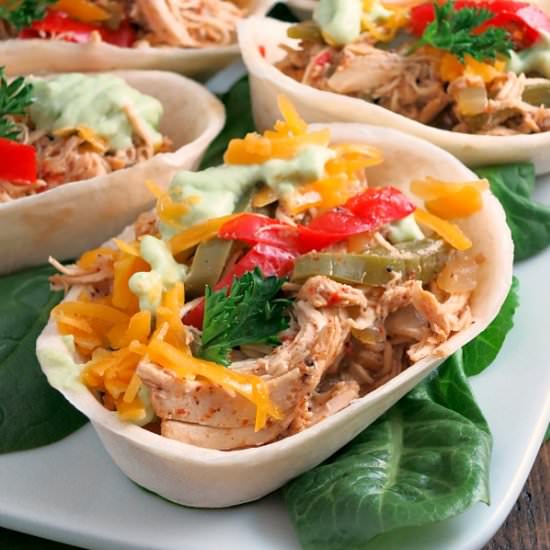 Slow Cooker Beer Chicken Fajitas