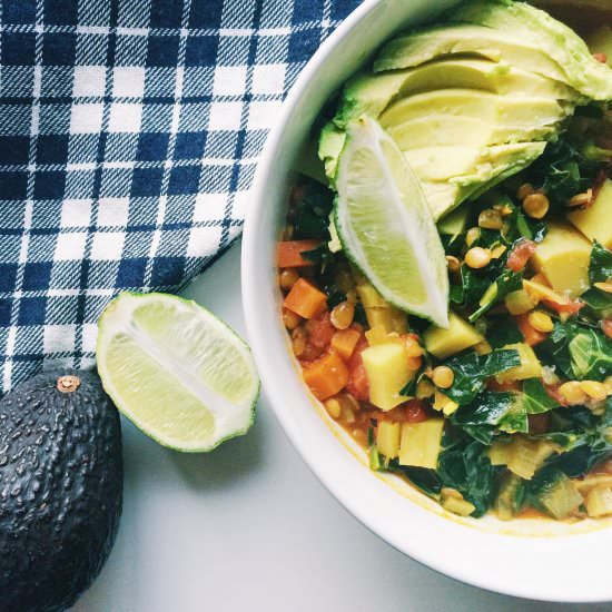 Vegan Sweet Potato and Lentil Stew
