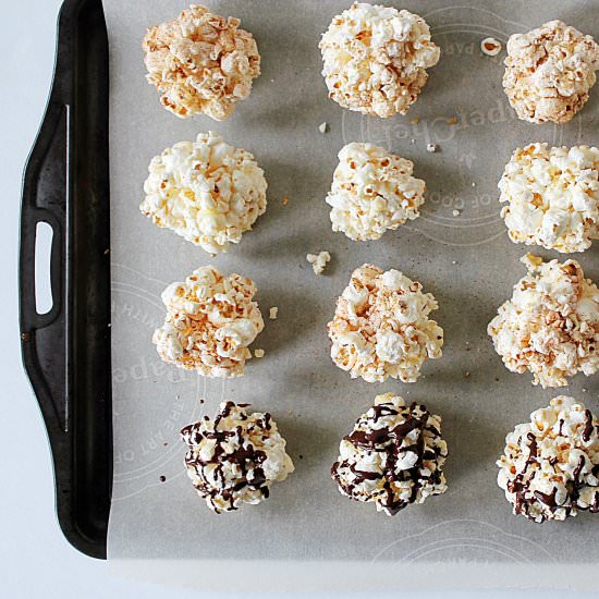 Healthy 3 Ingredient Popcorn Balls
