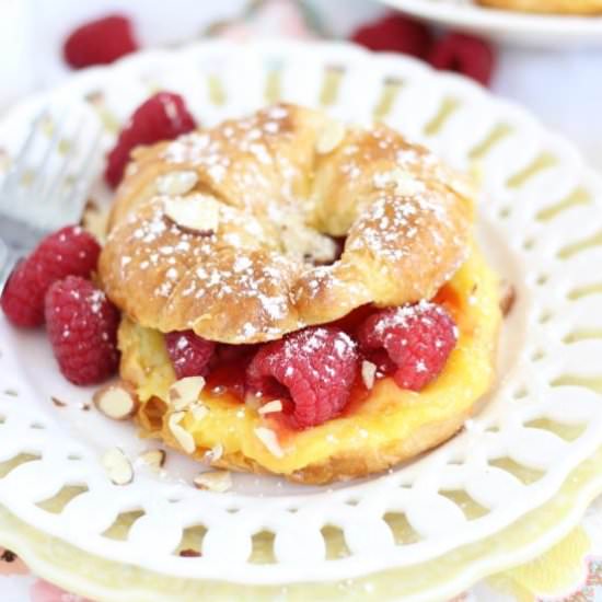 Raspberry Croissant French Toast