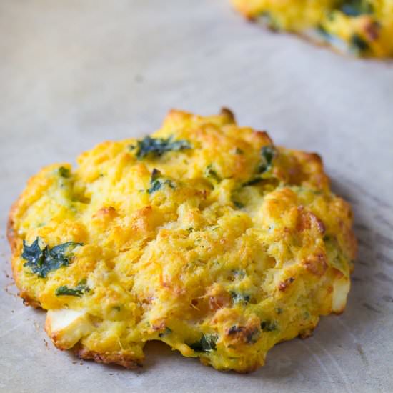 Butternut Spinach Feta Scones