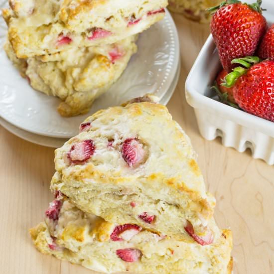 Strawberry Cream Cheese Scones