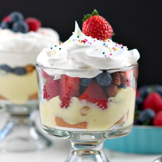 Almond Berry Donut Trifle