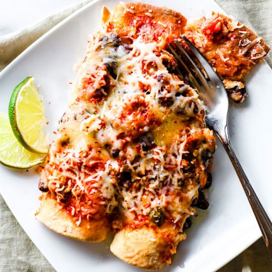 Salmon Black Bean Burrito Bake