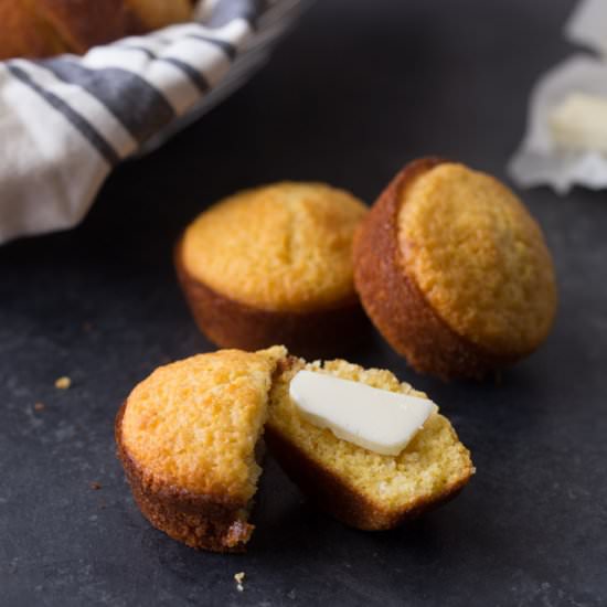 Honey Cornbread Muffins