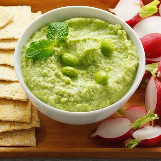 Edamame and mint dip