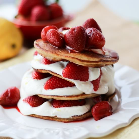 Strawberry Cheesecake Pancakes