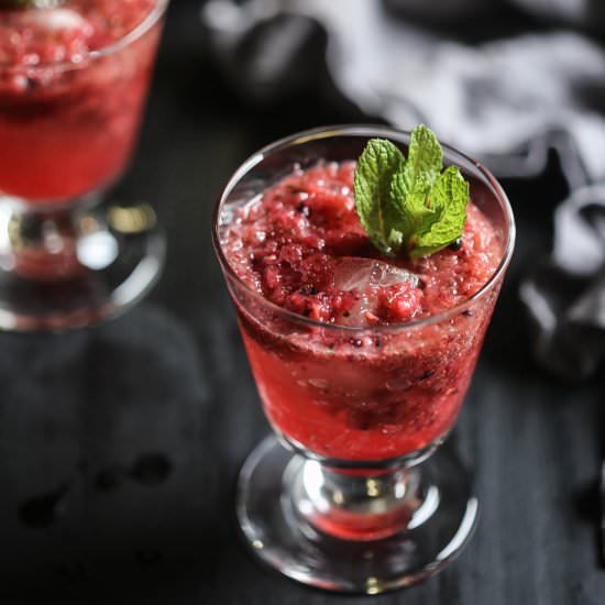 Rhubarb Ginger-Berry Cooler