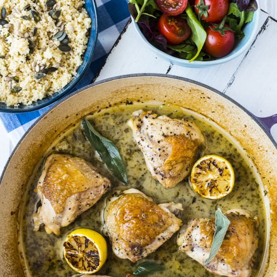 Chicken Roasted in White Wine