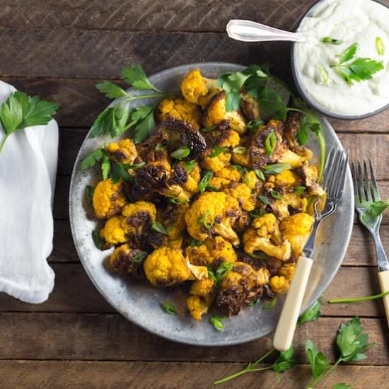 Roasted Cauliflower w Whipped Feta