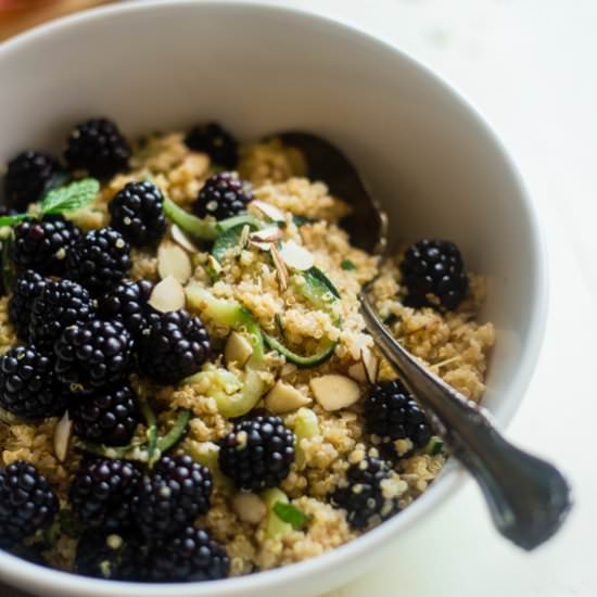 Cucumber Blackberry Quinoa Salad