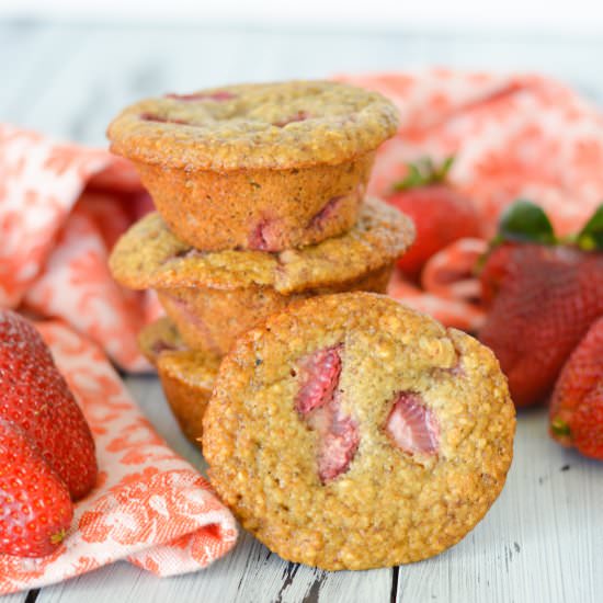Strawberry Banana Oatmeal Muffins