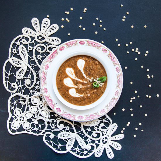Minty Green Lentil Soup