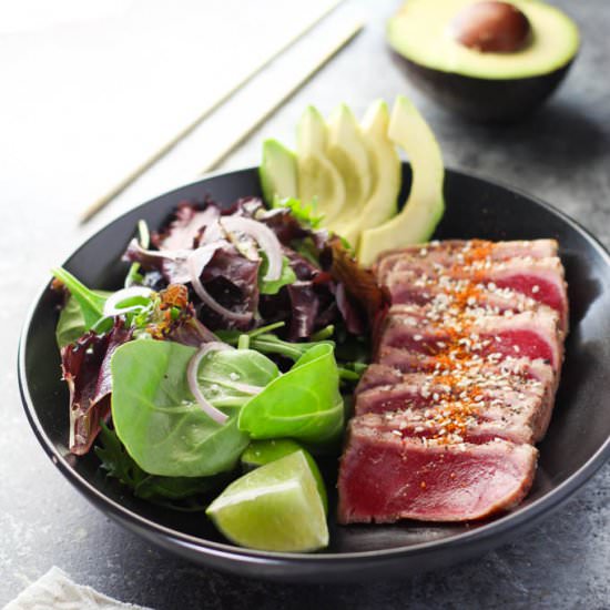 Ahi Tuna Salad with Wasabi Dressing