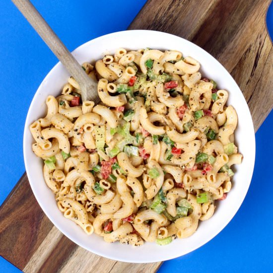 Easy Smoked Macaroni Salad (V/GF)