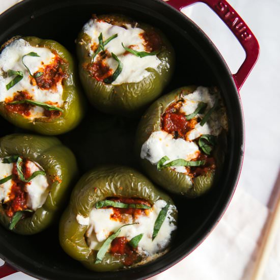 Bean, Spinach & Turkey Peppers