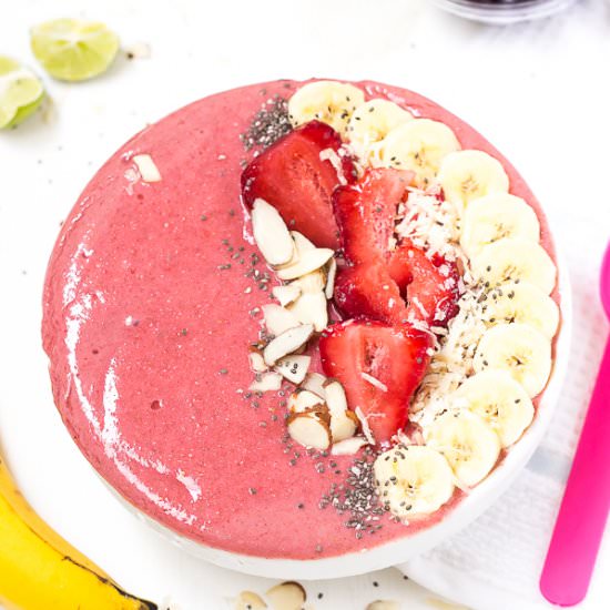 Strawberry Lime Coconut Smoothie