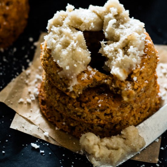 Baked Banana Bread Doughnuts