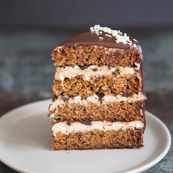 Tahini Chocolate Banana Cake