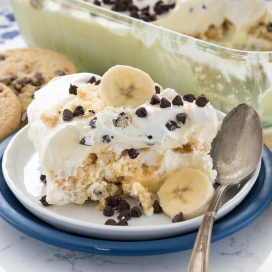 Banana Shortbread Icebox Cake