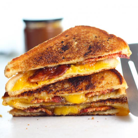 Grilled Cheese with Fig Jam & Bacon