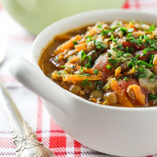 Greek Lentil Soup Faki