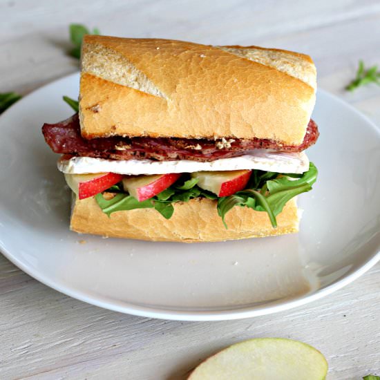 Salami, Apple & Brie Sandwich