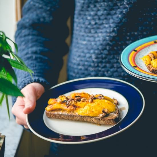 Mango Toast with Tahini and Honey