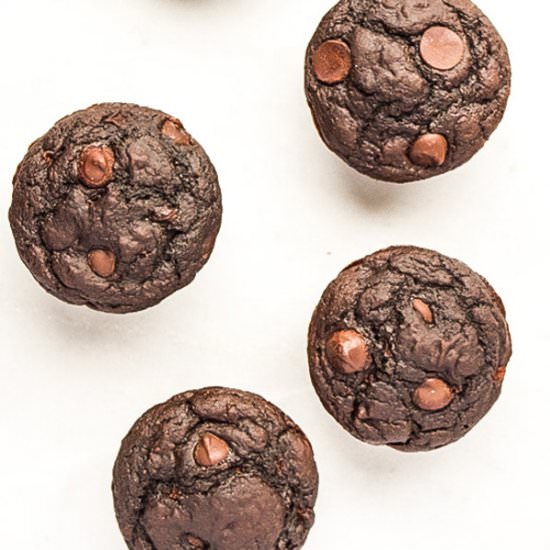 Skinny Chocolate Applesauce Muffin