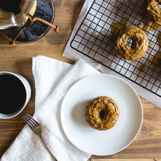 Maple Whiskey Banana Bread Donuts