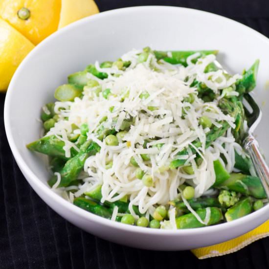 Fresh Asparagus Pea Lemon Pasta